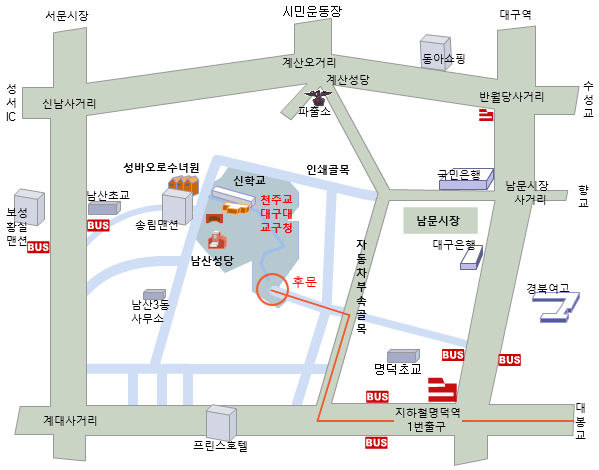 교구청 약도
